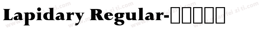 Lapidary Regular字体转换